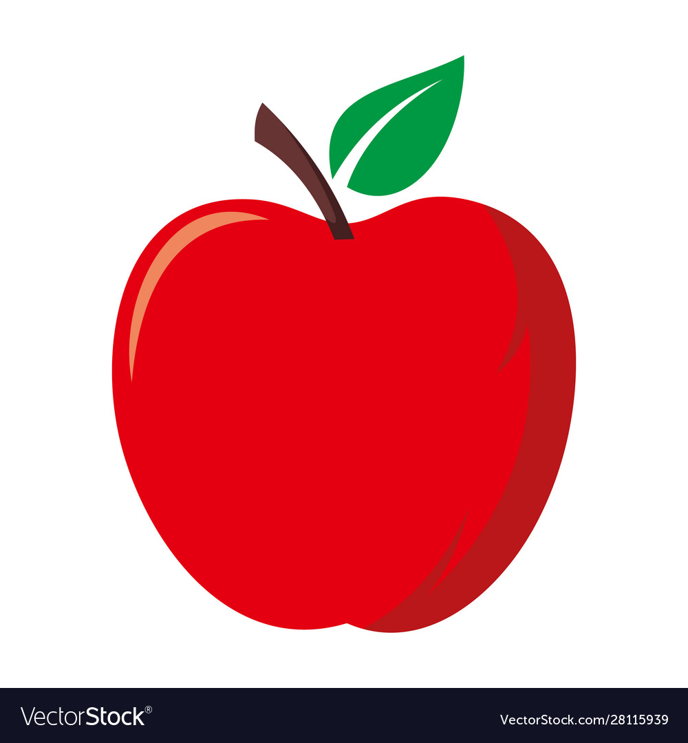 Apple icon isolated flat apple fruits design Vector Image