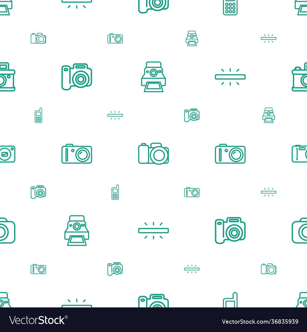 Capture icons pattern seamless white background