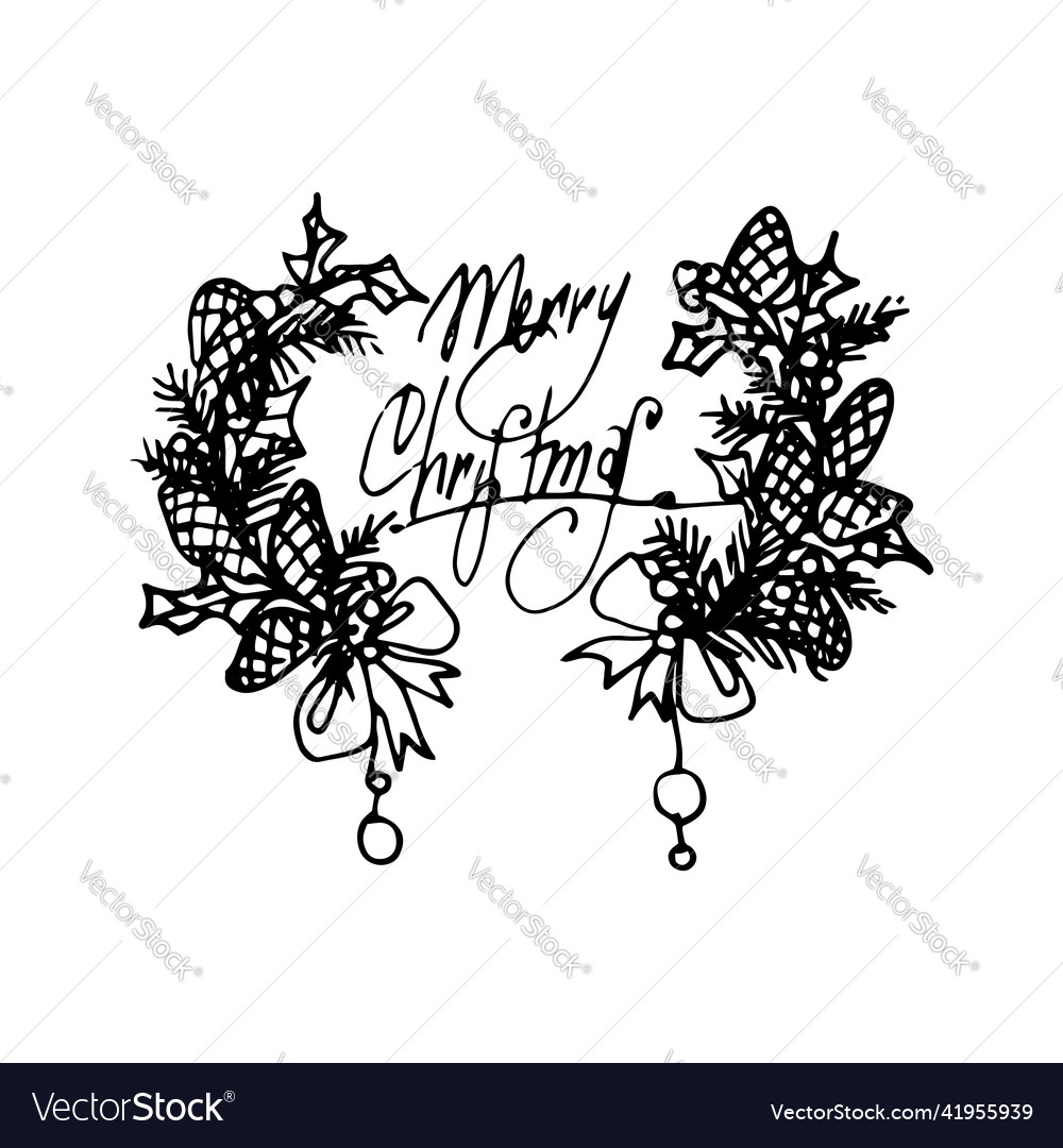 Christmas greeting card vector image Christmas greeting card