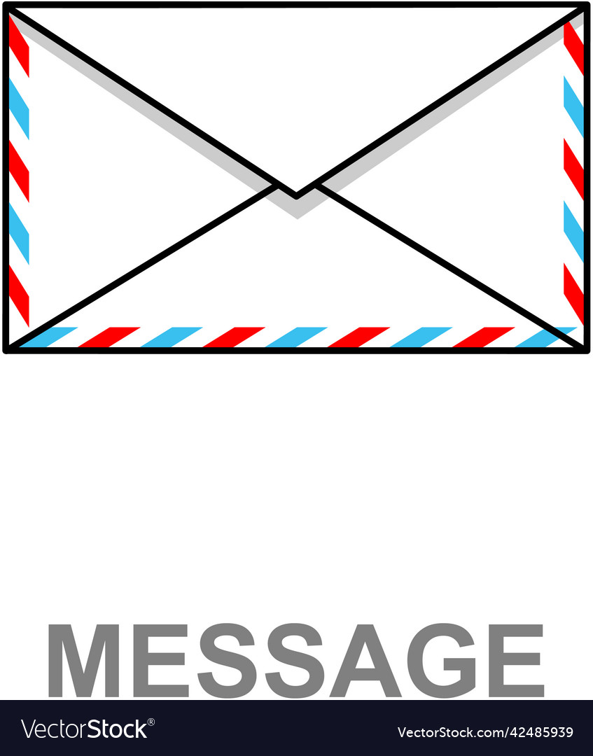 Concept send message notification sign vector image Concept send message notification sign