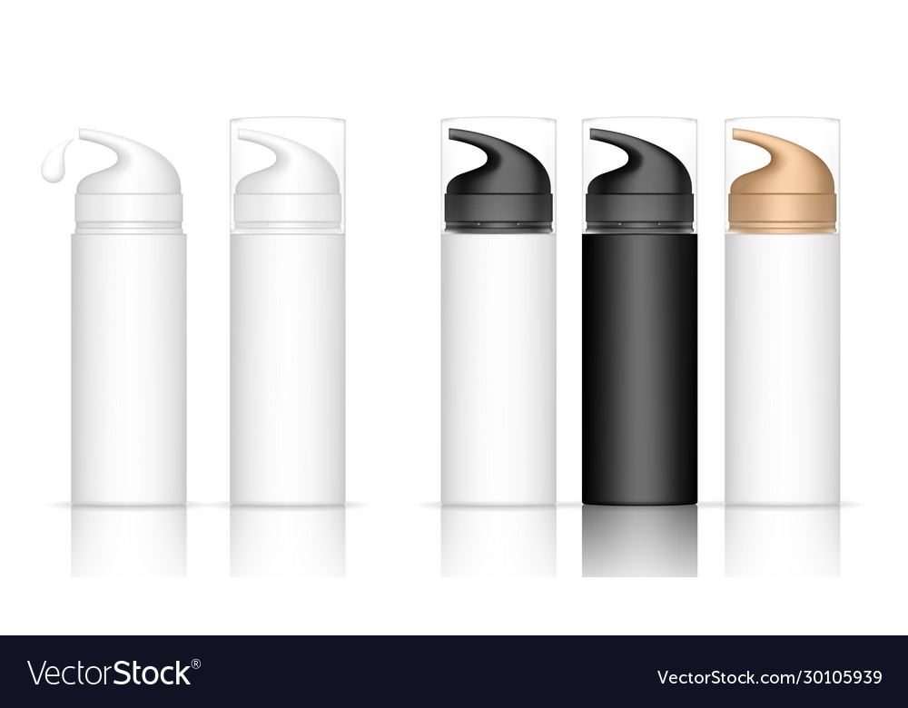 Cosmetic plastic bottle with dispenser pump skin