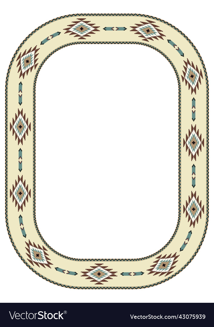 Ethnic frame rectangular border