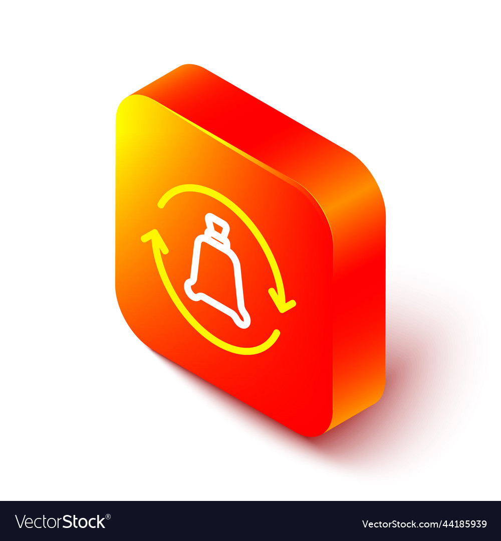 Isometric line garbage bag with recycle symbol Vector Image Isometric line garbage bag with recycle symbol