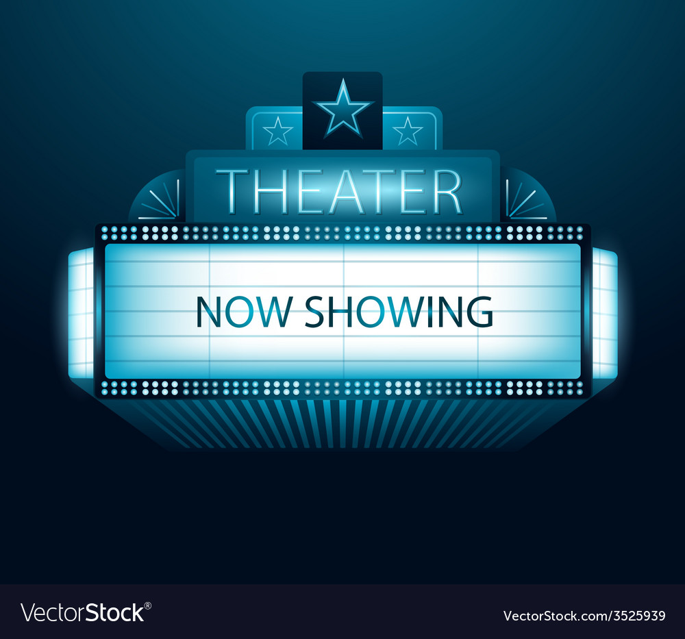 Now Showing Movie Theater Banner Royalty Free Vector Image 59 OFF