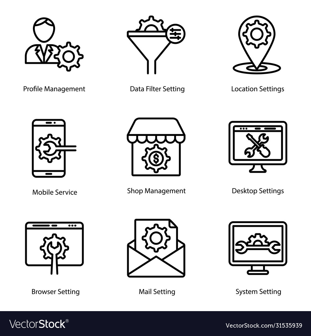 Setting line design icons