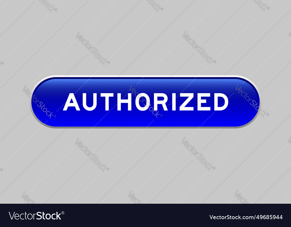 Blue color capsule shape button with word