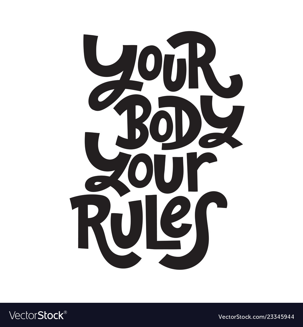 Body positive quotes Royalty Free Vector Image