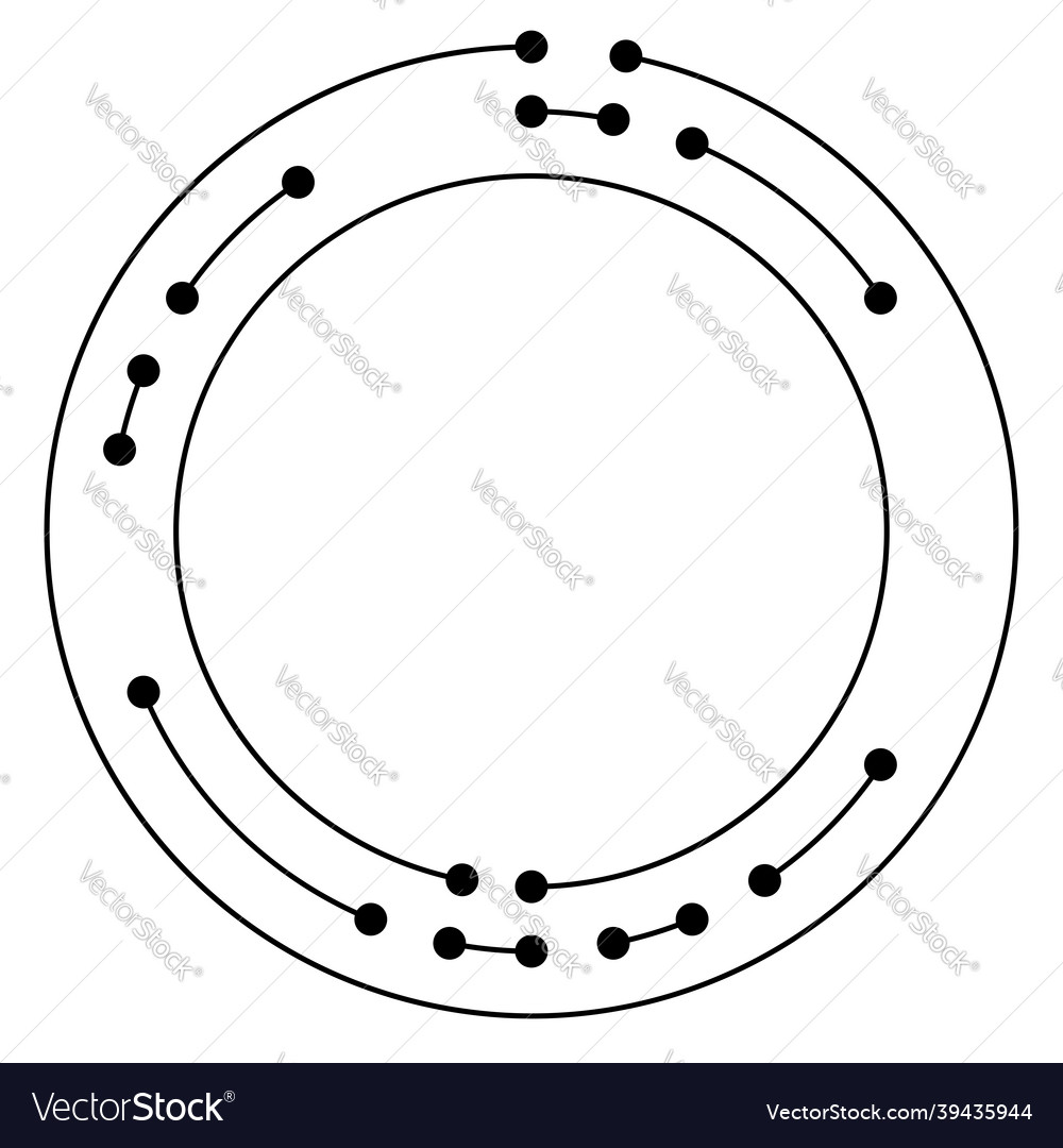Circular concentric lines segmented circles
