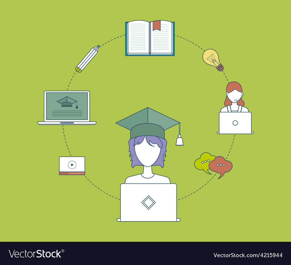 Flat design modern icons set