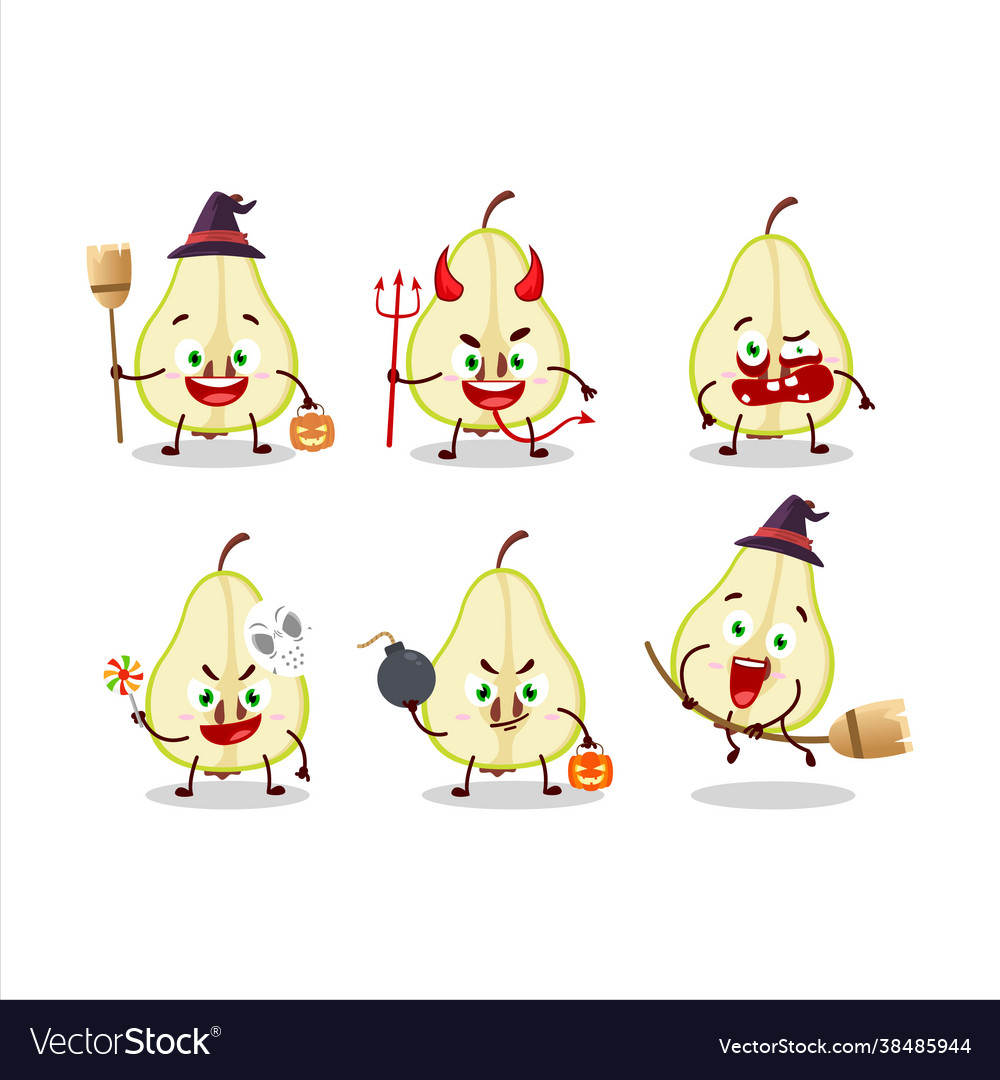 Halloween expression emoticons with cartoon