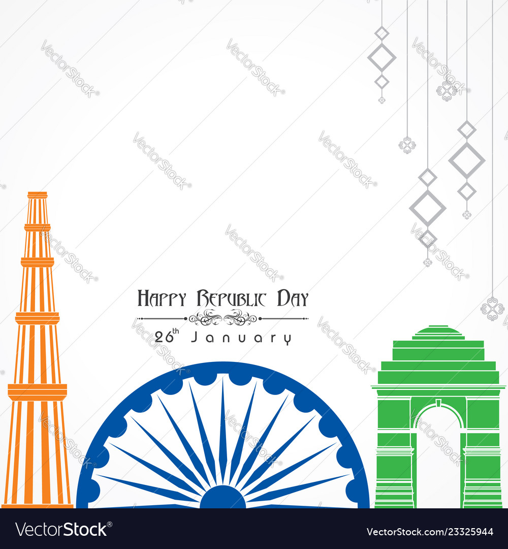 Happy republic day of india poster design