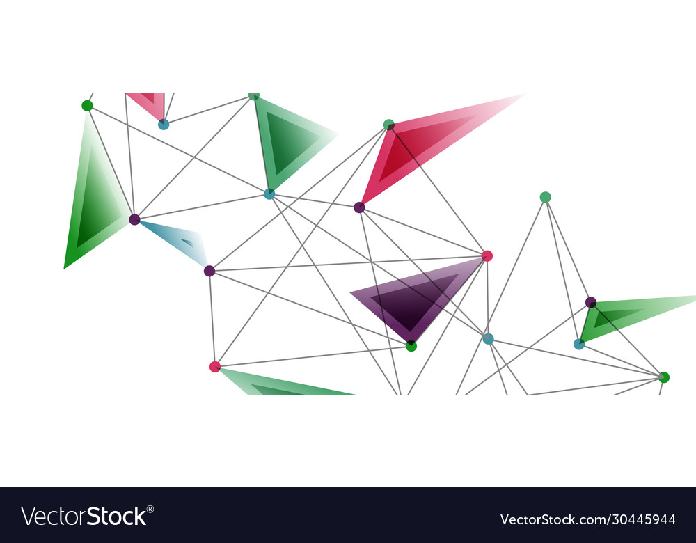 Line points connections triangular technology