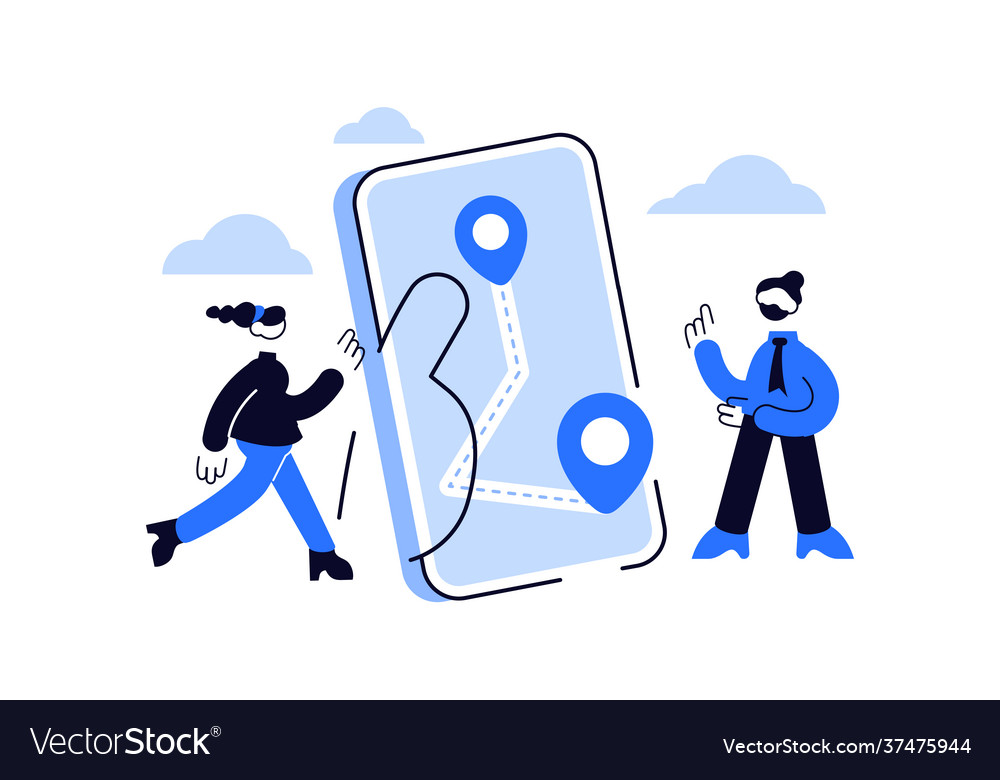 Map gps navigation app for modern gadgets vector image Map gps navigation app for modern gadgets