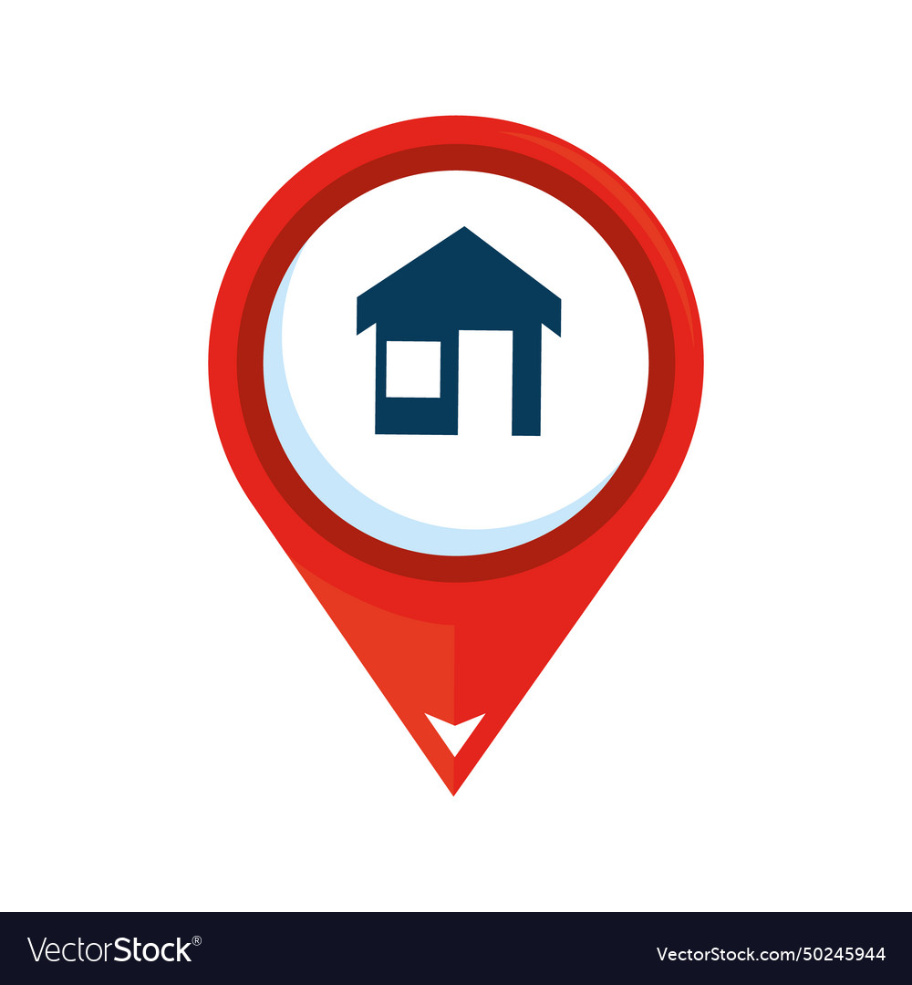 Map pointer icon gps location symbol home vector image Map pointer icon gps location symbol home