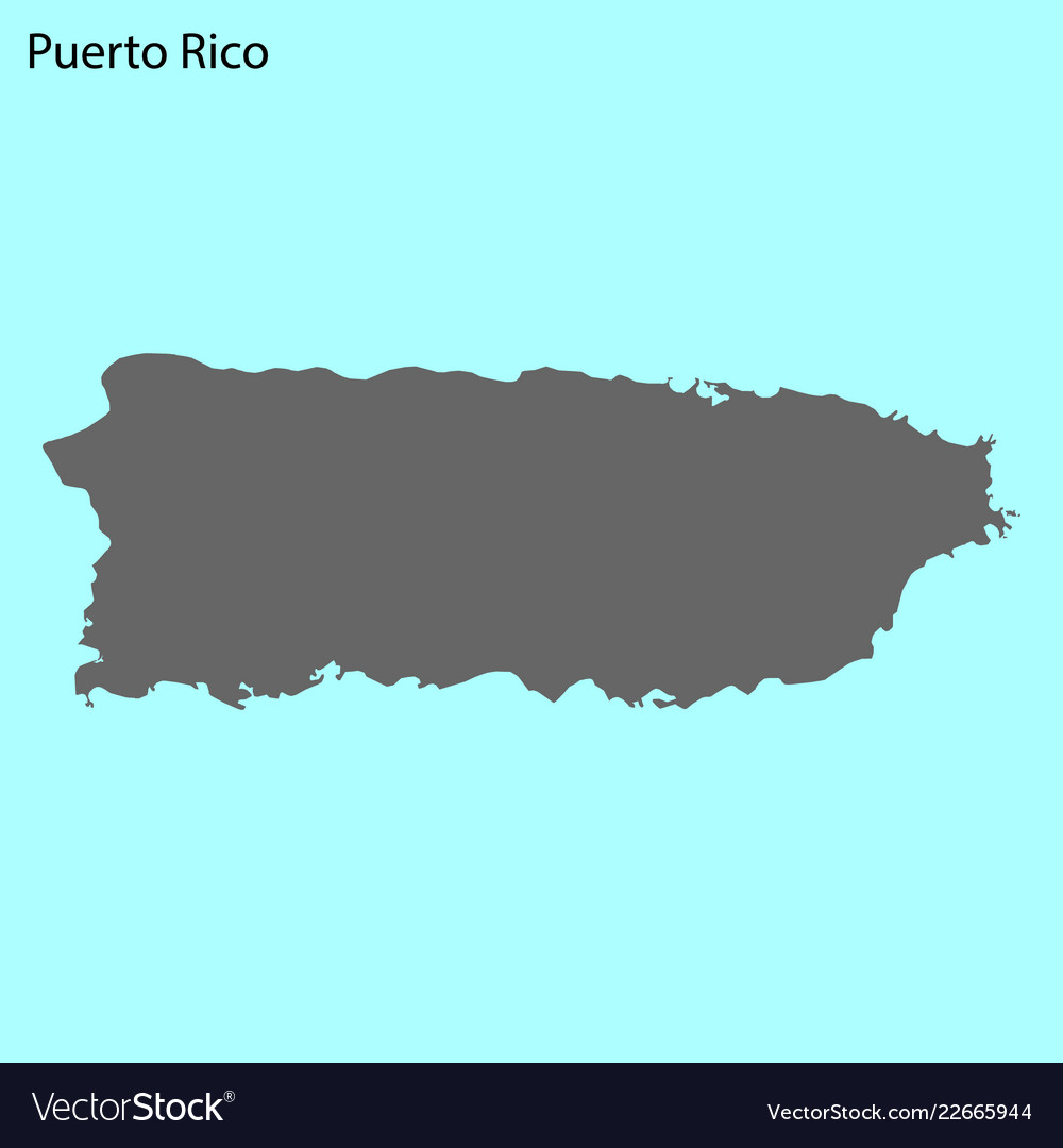 Puerto Rico Island Map