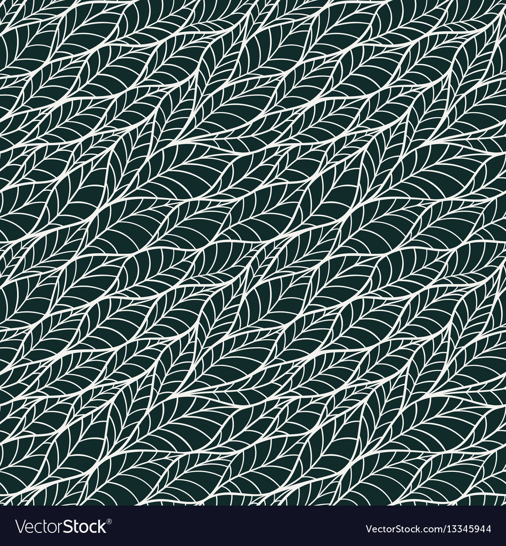 Seamless pattern with abstract leaves