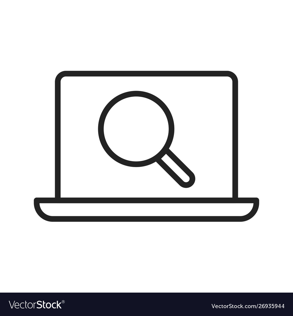 Search web icons in line style seo analytics vector image Search web icons in line style seo analytics