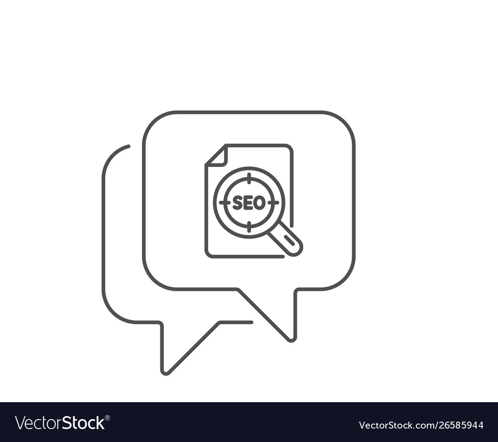 Seo target line icon search engine optimization