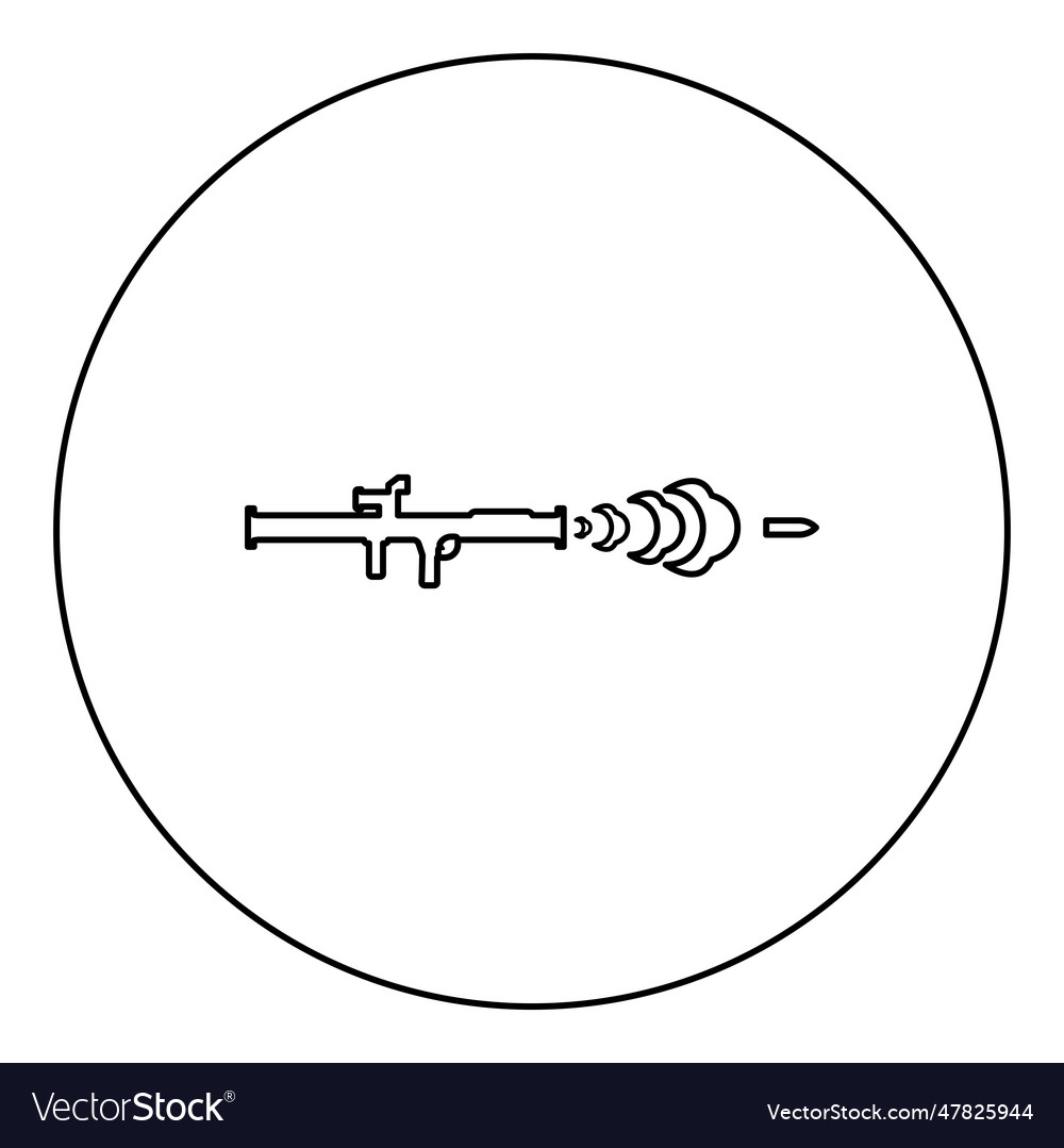 Shot from the bazouka anti tank system icon Vector Image