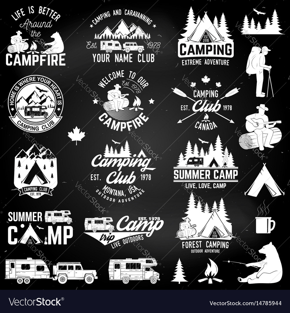 Summer camp concept for Royalty Free Vector Image