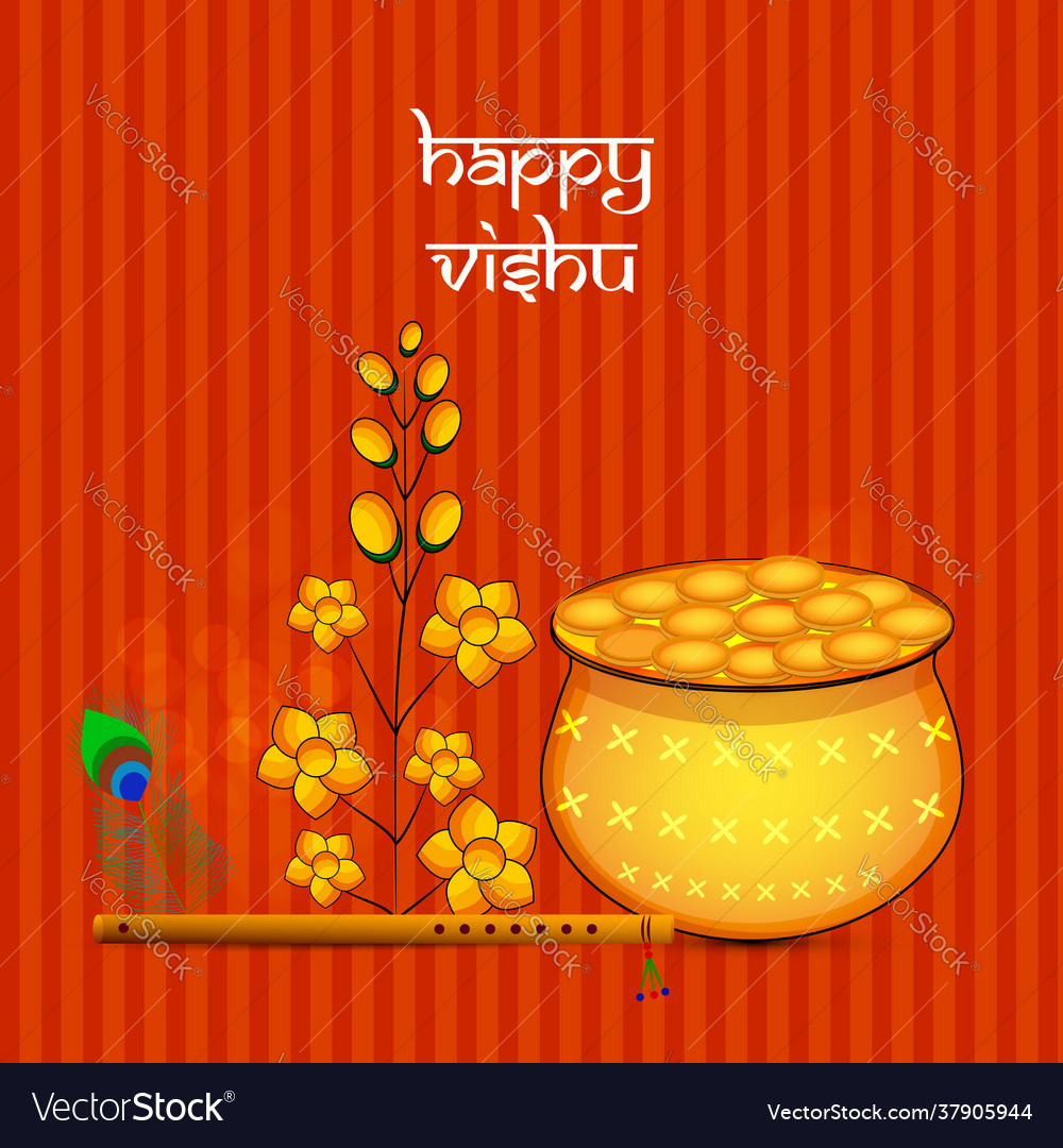 Vishu background vector image Vishu background