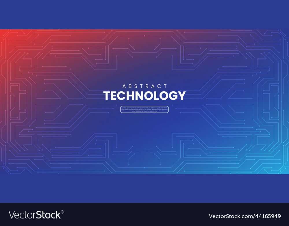 Abstract digital technology concept with circuit Vector Image Abstract digital technology concept with circuit