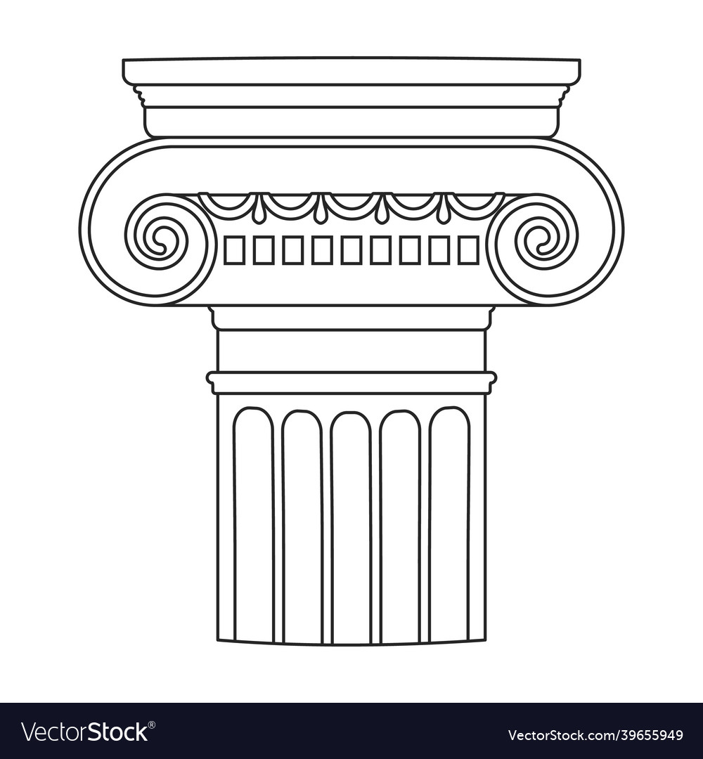 Ancient column outline icon