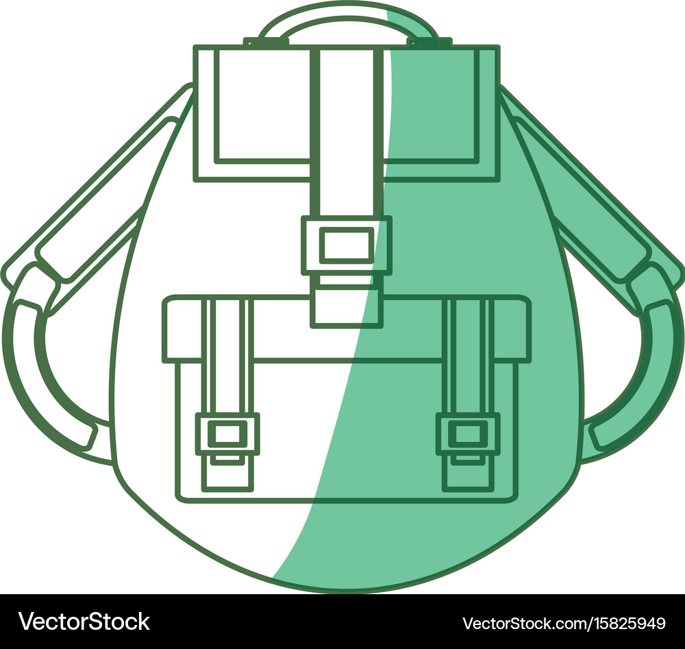 Camping backpack isolated Royalty Free Vector Image