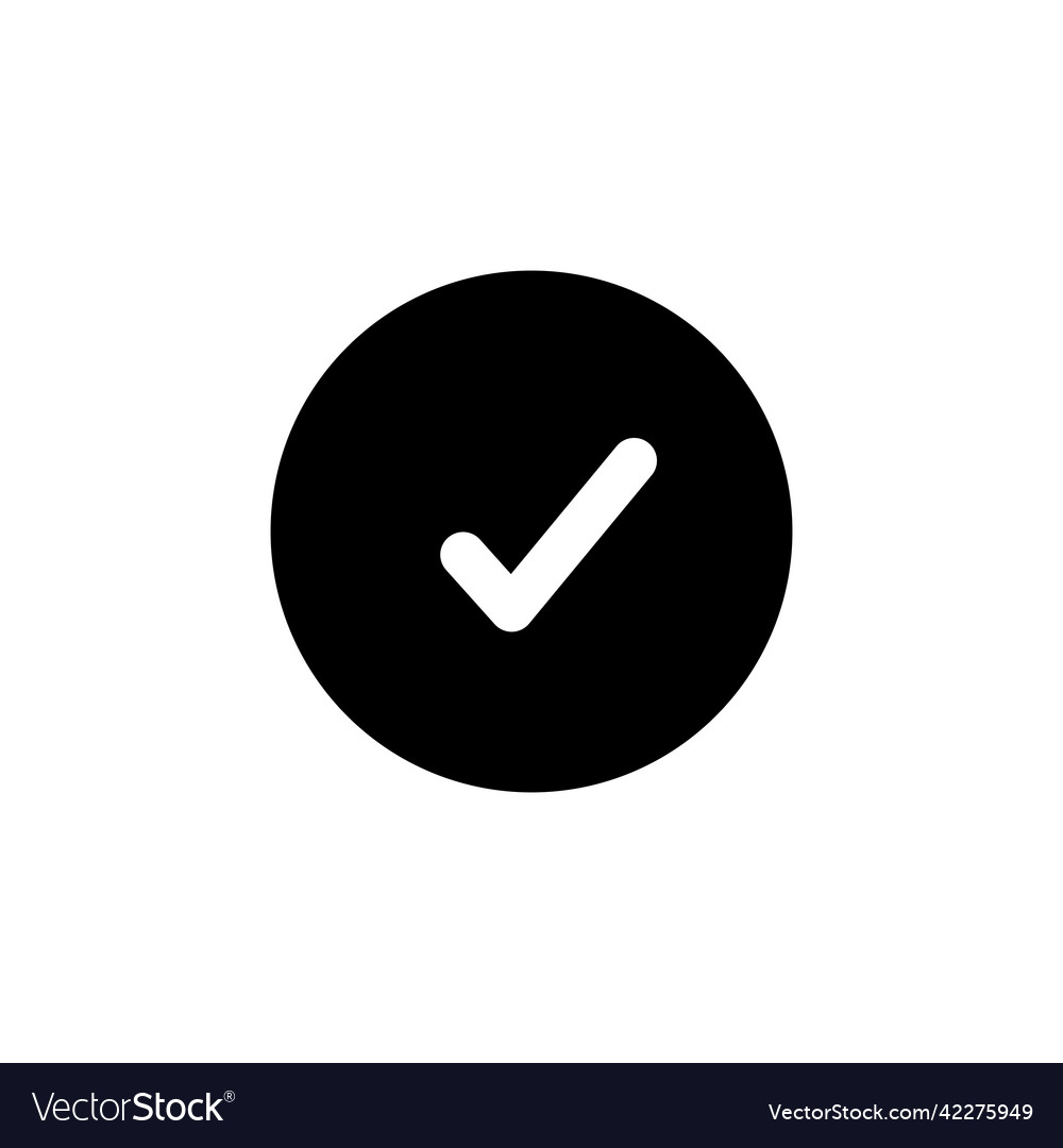 Circle with check mark solid icon style suitable