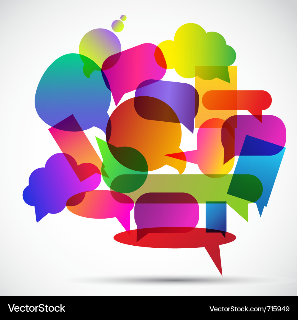 Colorful bubbles for speech Royalty Free Vector Image