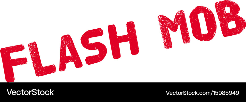 Flash mob rubber stamp Royalty Free Vector Image