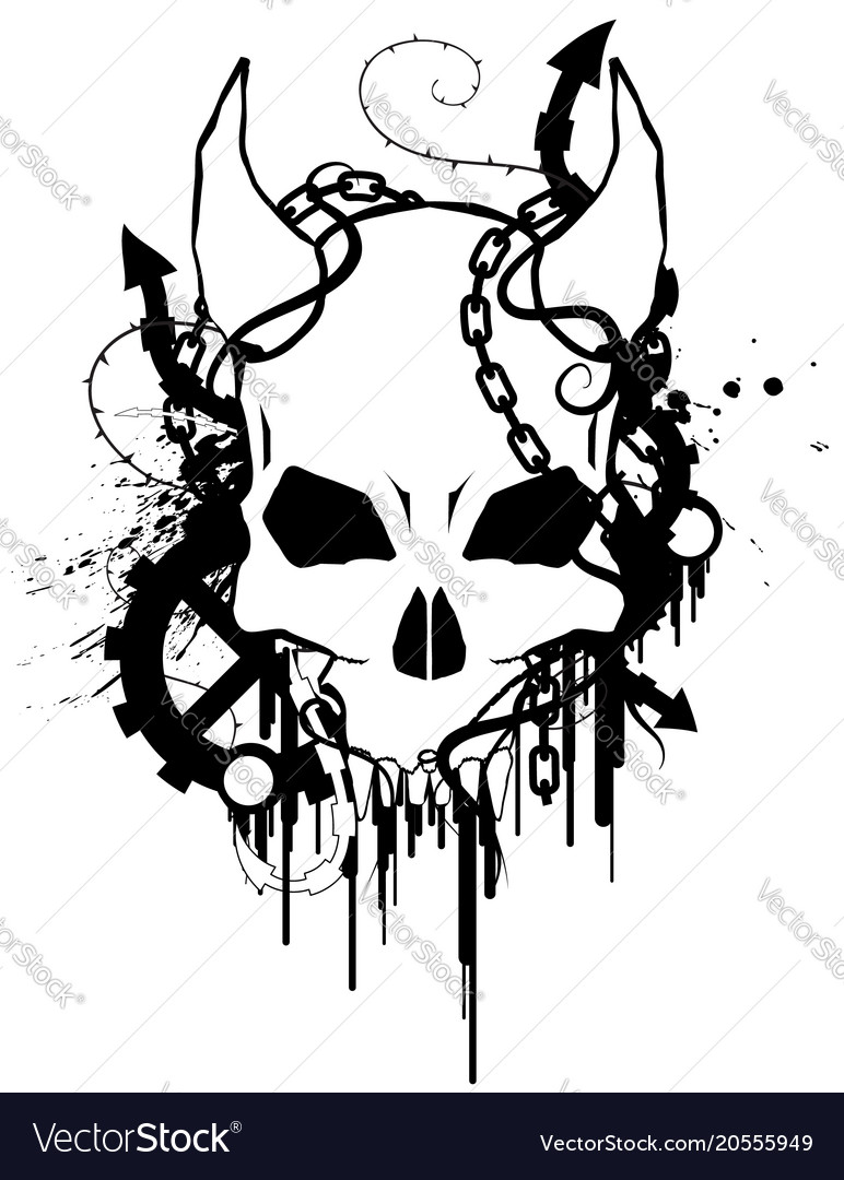 Grunge skull