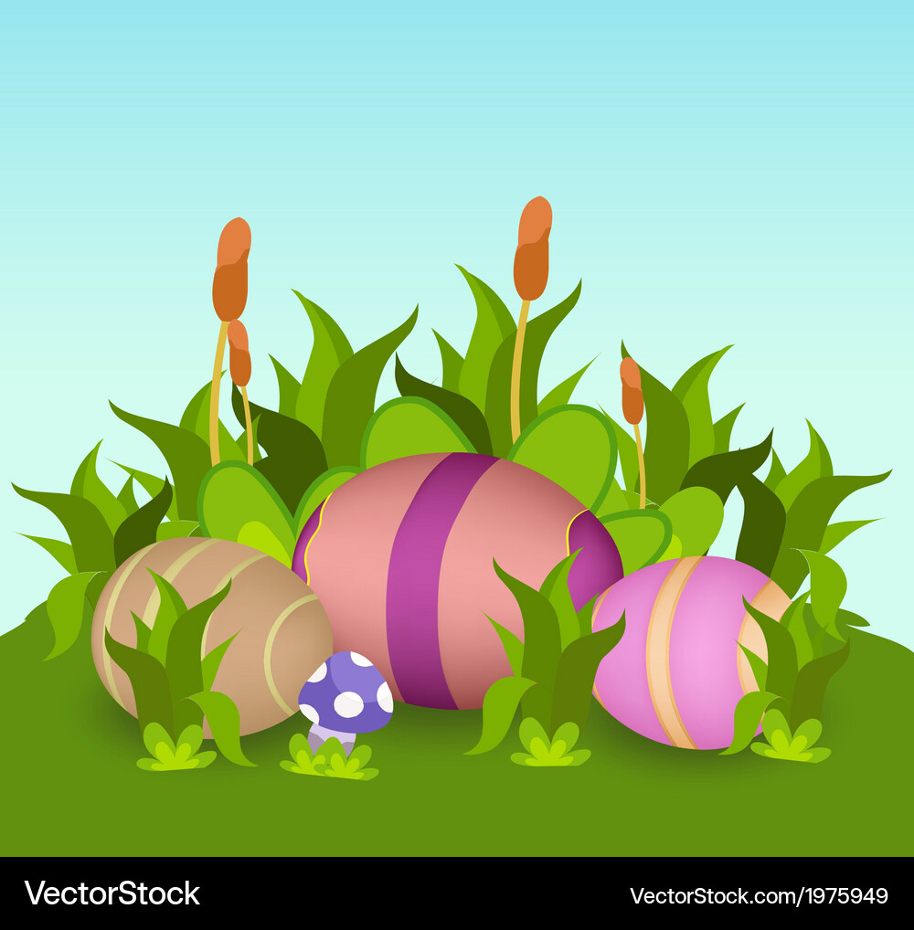 Happy easter eggs Royalty Free Vector Image - VectorStock