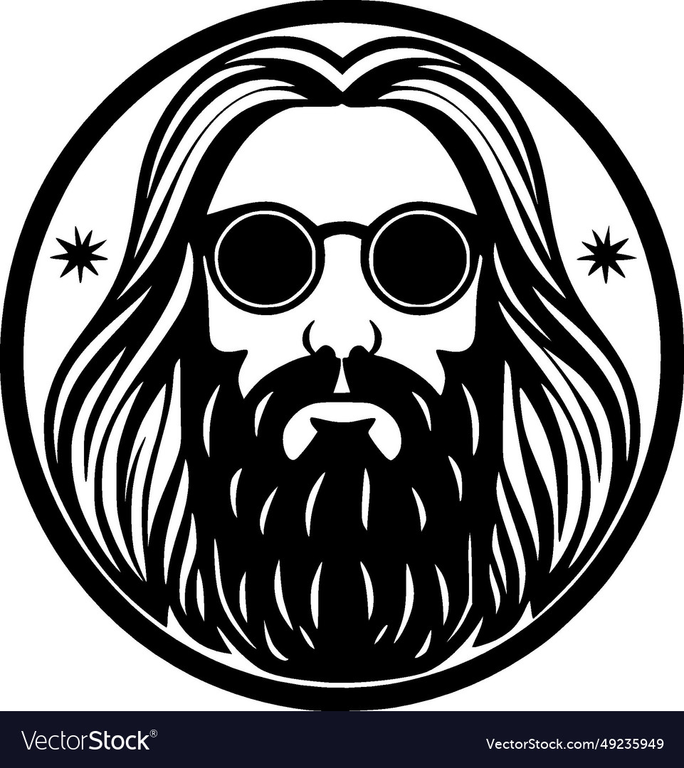 Hippie - minimalist and flat logo