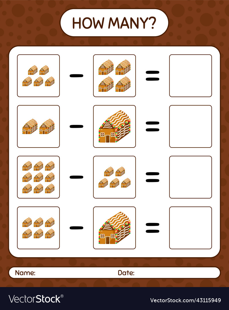 How many counting game with gingerbread cookie