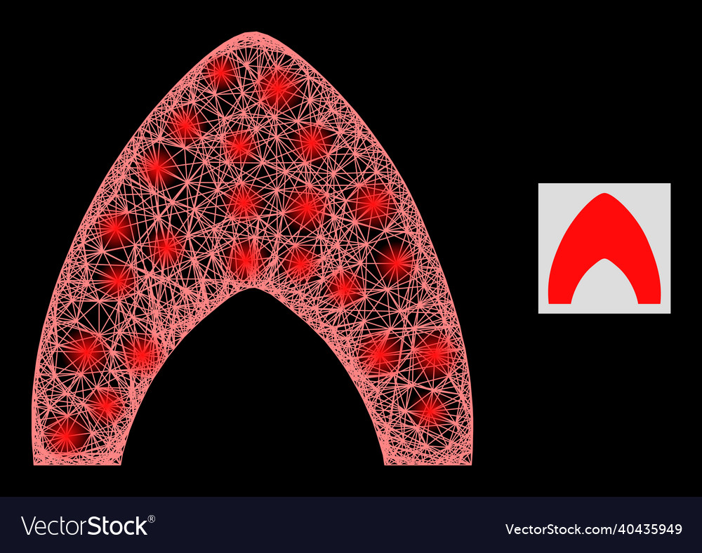 Magic net mesh fire with lightspots vector image Magic net mesh fire with lightspots