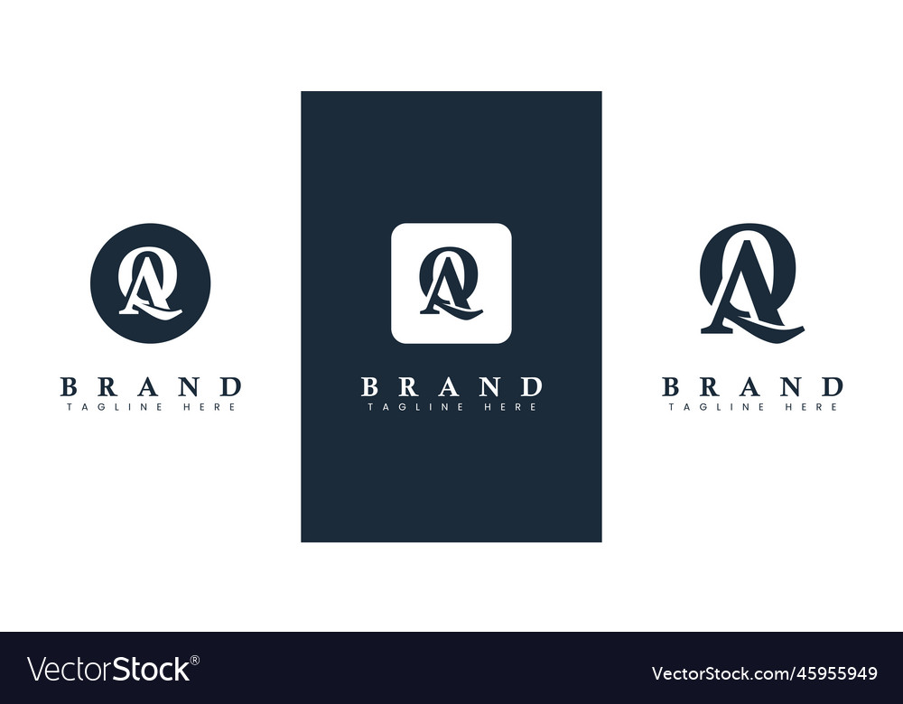 Modern and simple letter qa logo suitable for any