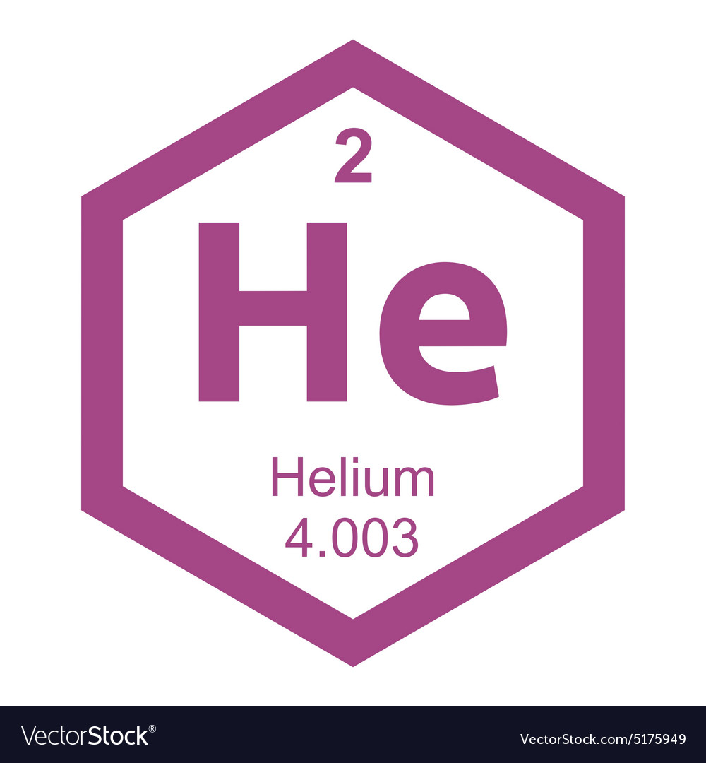 helium gas symbol