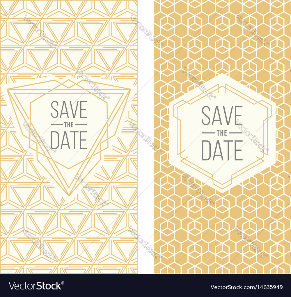 Retro invitation templates patterned background
