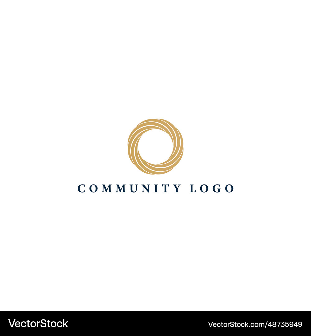 Rounded line linked icon Royalty Free Vector Image