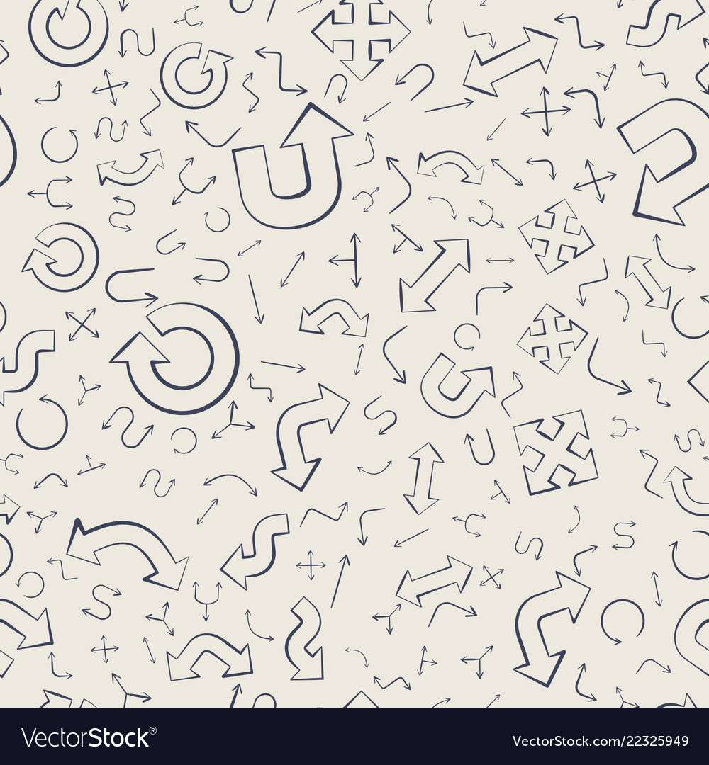 Seamless random background of arrows vector image Seamless random background of arrows