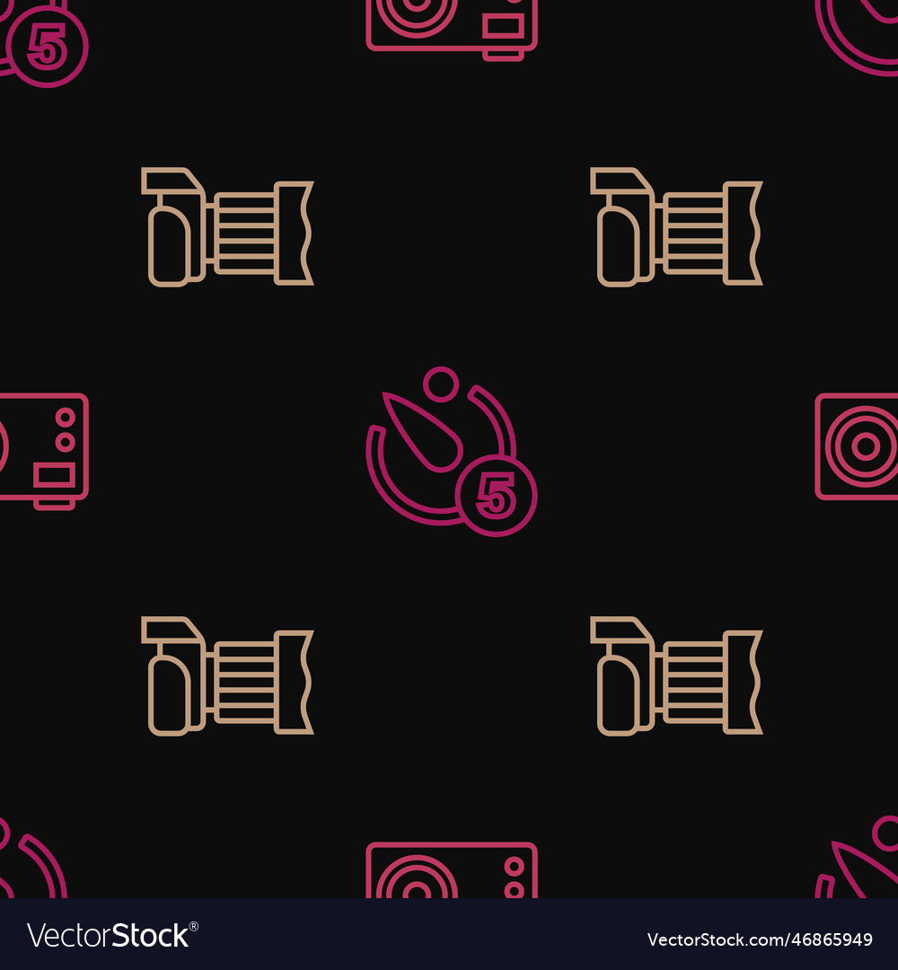 Set line photo camera and timer vector image Set line photo camera and timer