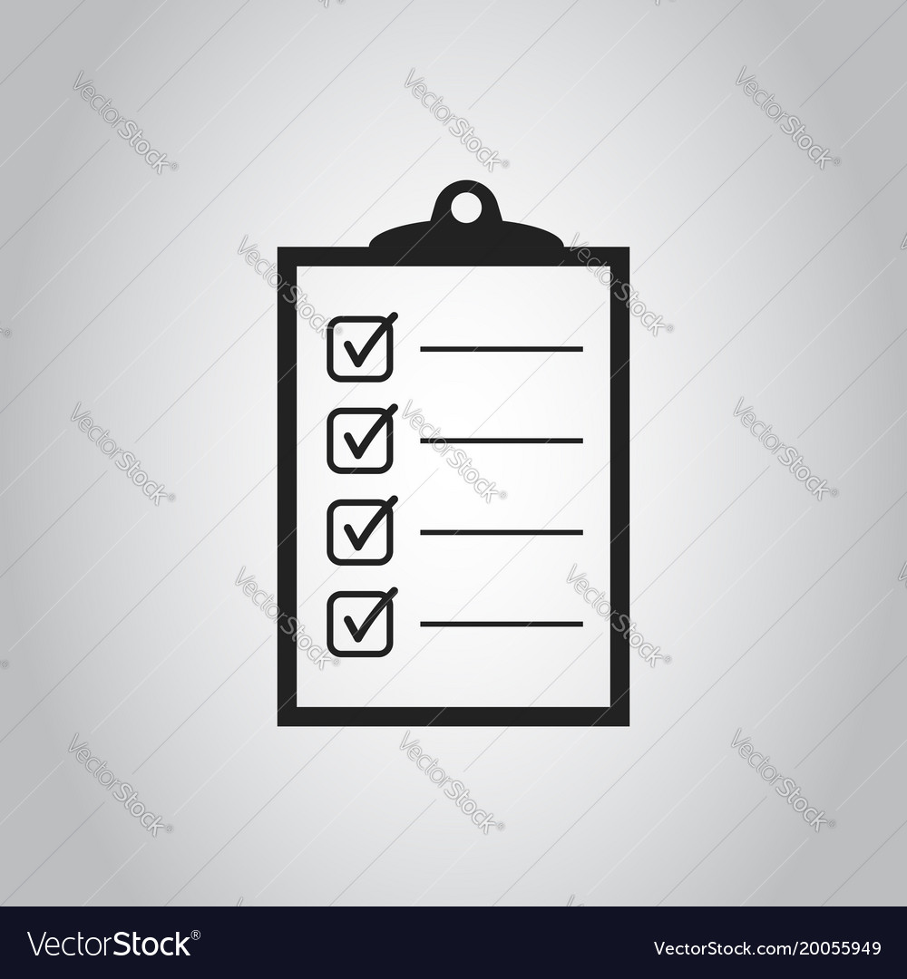 To do list icon checklist task in flat style
