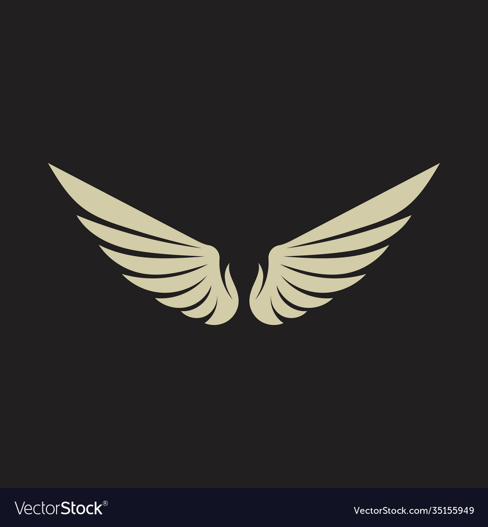 Wing bird logo template Royalty Free Vector Image