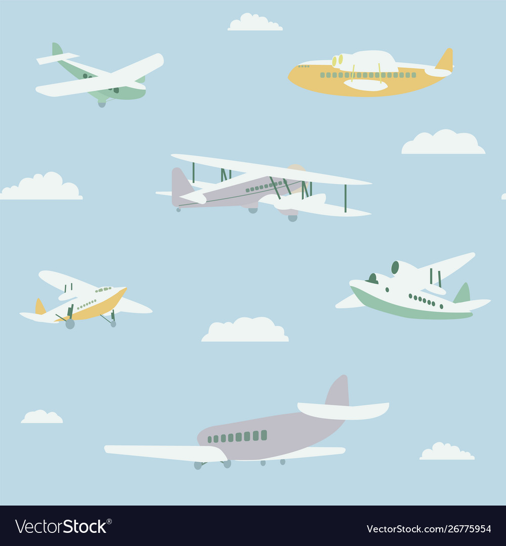 Airplanes pattern seamless design