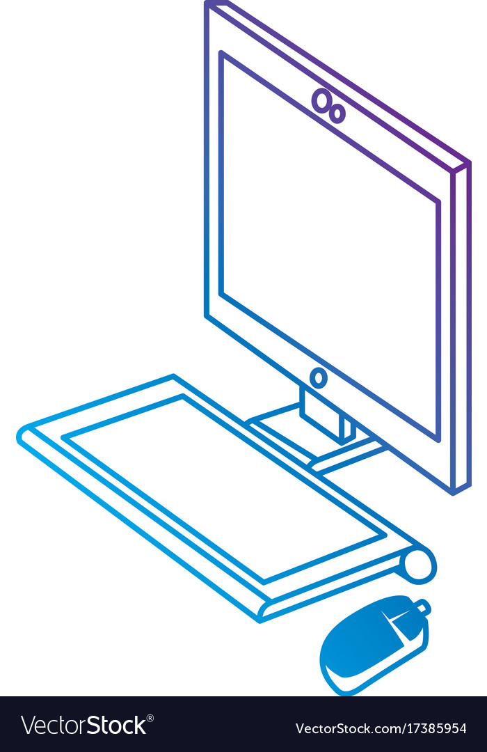 Computer desktop isolated icon