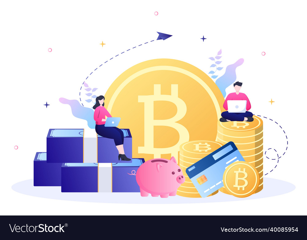 Cryptocurrency wallet app on mobile of blockchain