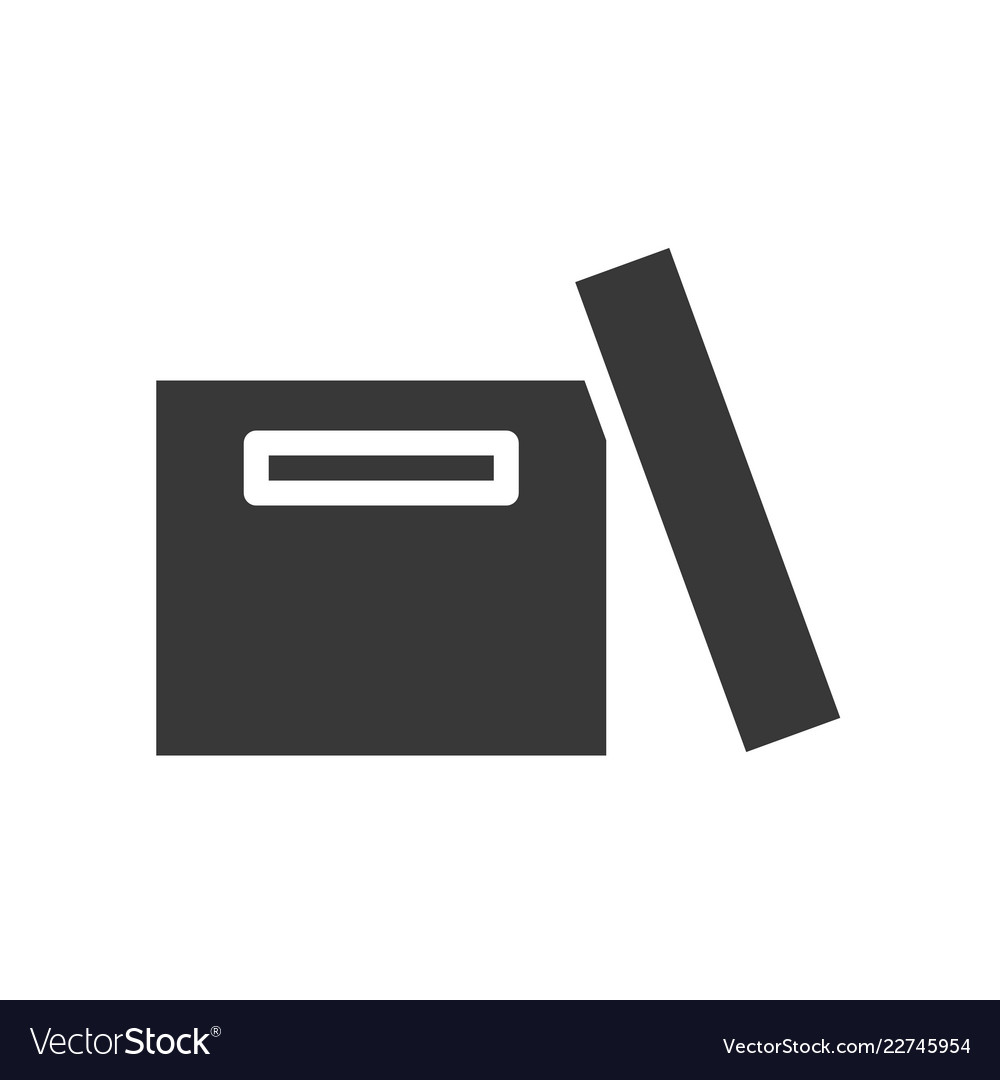 Empty open box shipping and delivery concept set