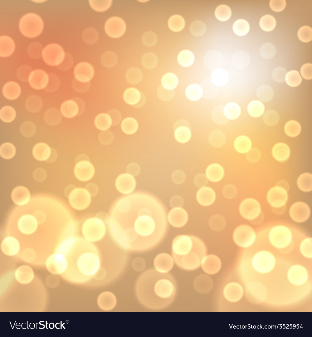 Gold Christmas Lights Background Vector Image Gold Christmas Lights Background Vector Image