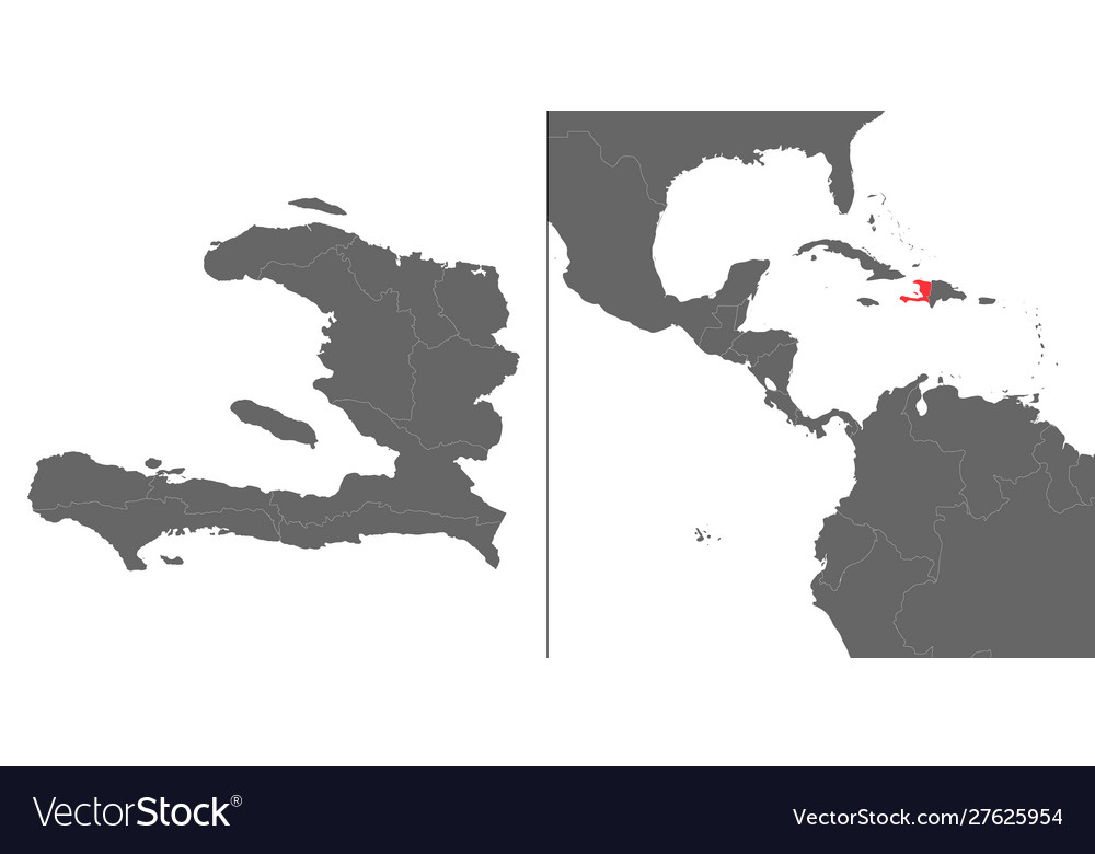 Haiti Map with American Context